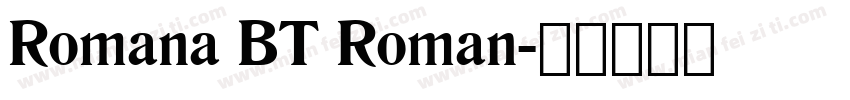 Romana BT Roman字体转换